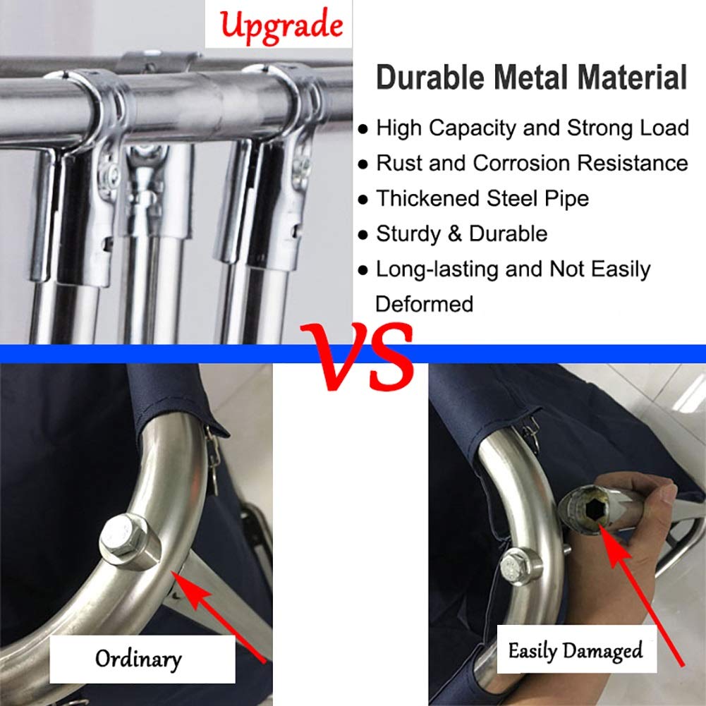 DFEDHF Trolleys,Beauty Salon Cart Trolley le Laundry Storage Cart, Heavy Duty Cart for School Hotels, Washable Rolling Laundry Sorter Cart with Storage Bags/Beige