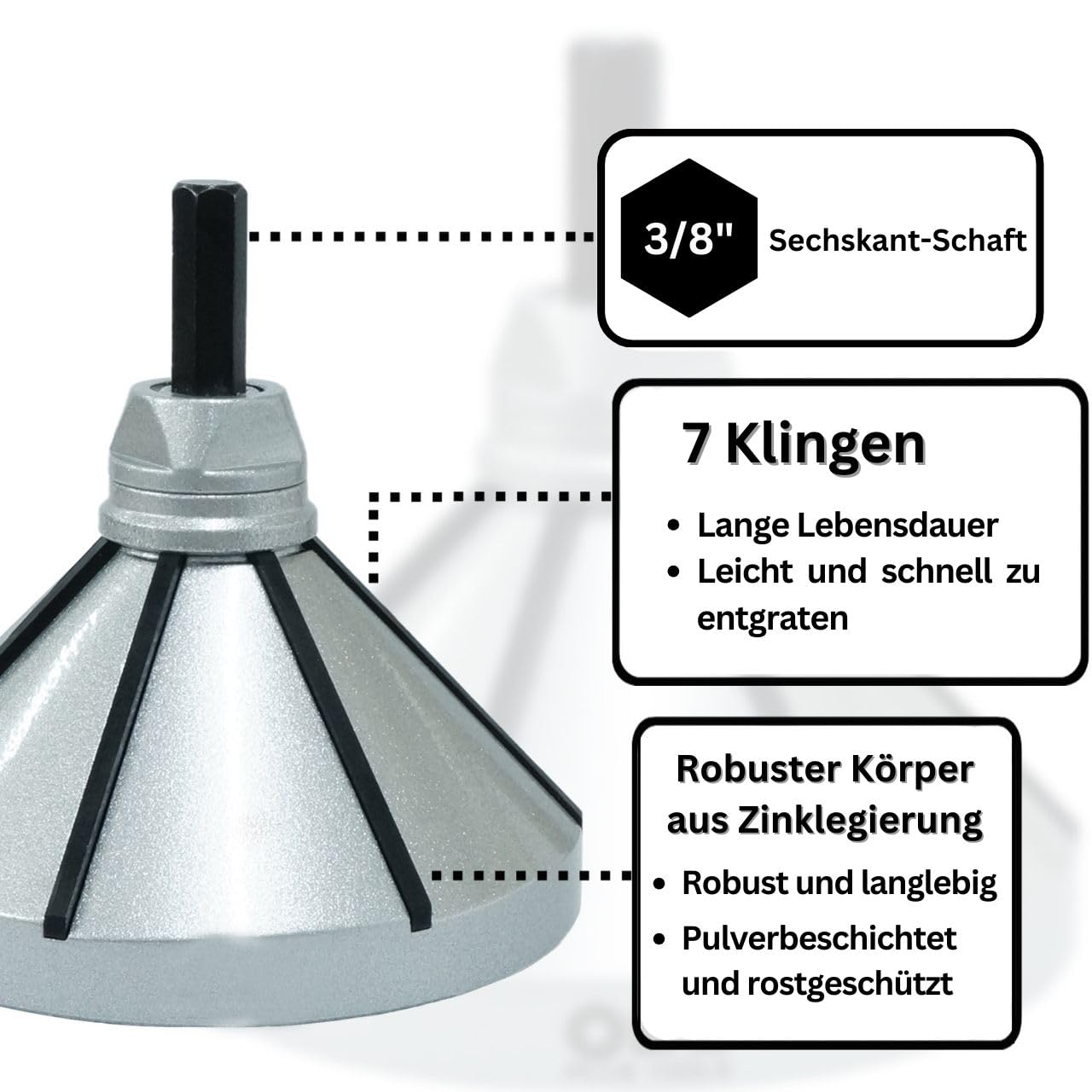 Abfräser Entgrater 2 in 1 für Kunststoffrohre - Innen 27-86 mm, Außen 28-83 mm