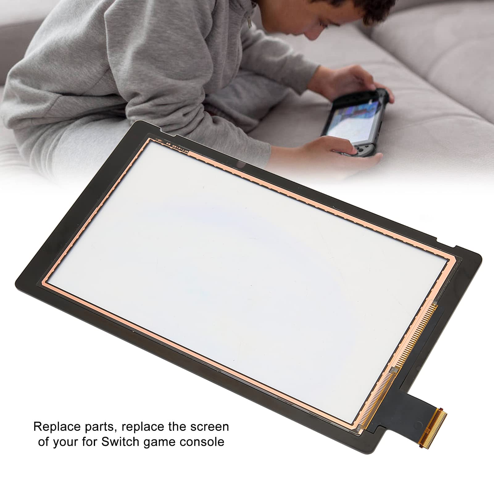 ASHATA Pantalla LCD de Repuesto para, Repuesto de Cristal de Pantalla Táctil Digitalizador para Piezas de Reparación de Pantalla Táctil, Pantalla Táctil LCD para Consola