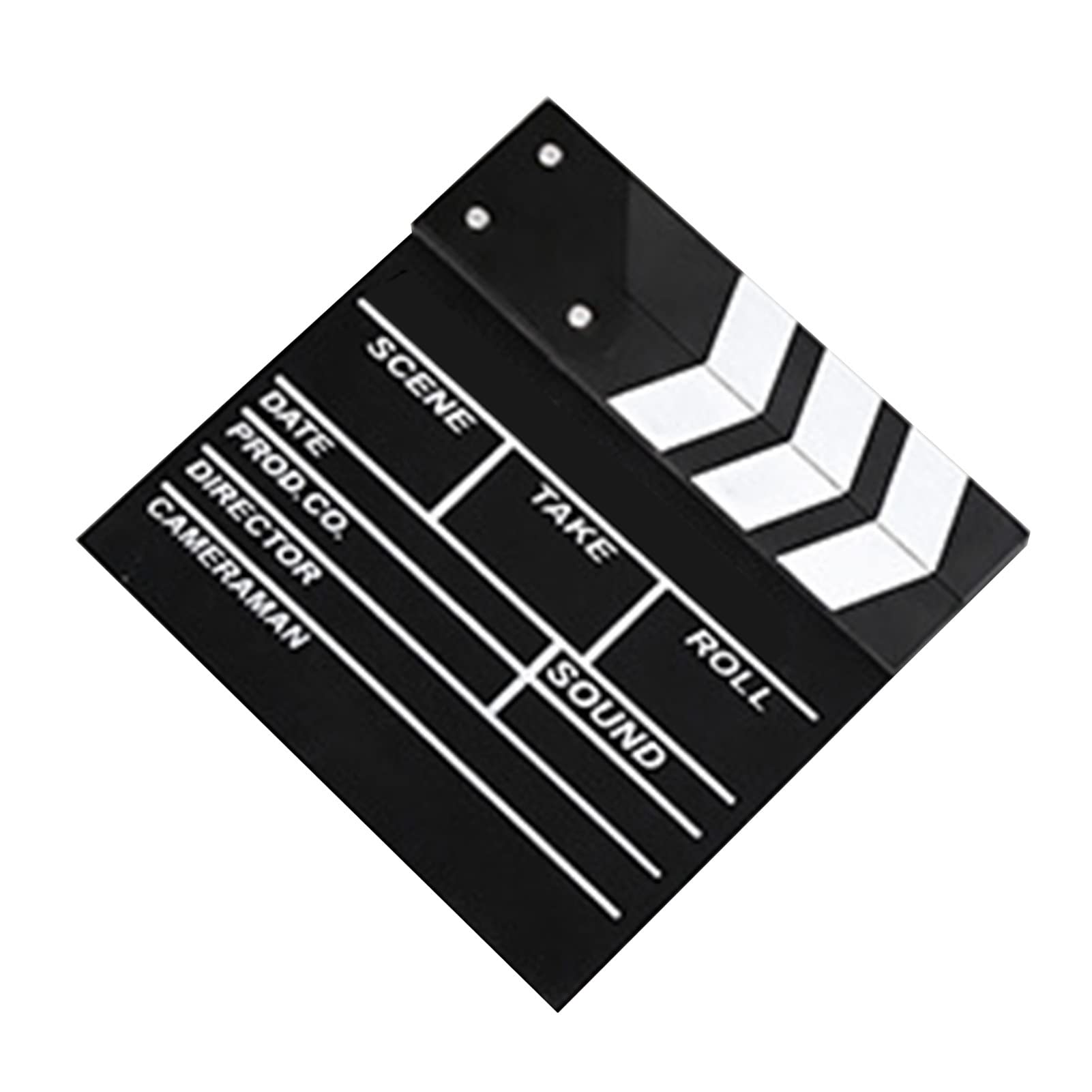 Film Film Clap Board, 20 X 20cm Noir Bois Clap Clap Clap Board Bois Film Film Clapboard Scène d'action Slateboard pour Hollywood Camera Film Studio Film