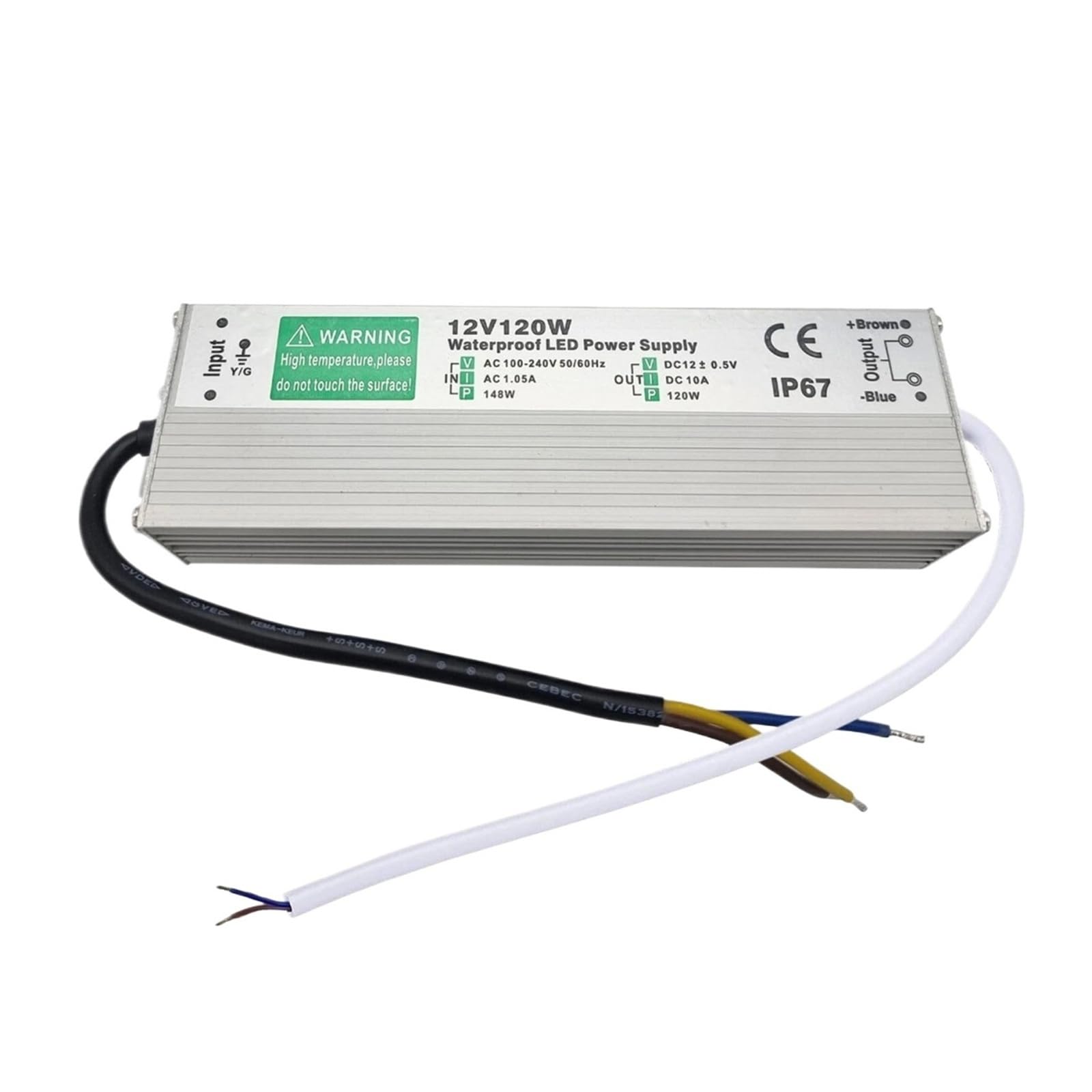 Transformateur LED 12V 120W compact à haut rendement énergétique