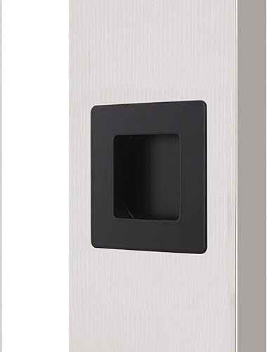 Miniatura 5 de homdiy MC009-70BK - Manija para puerta corrediza de armario, paquete de 15 manijas cuadradas para puerta empotrada, color negro, manijas de cajón