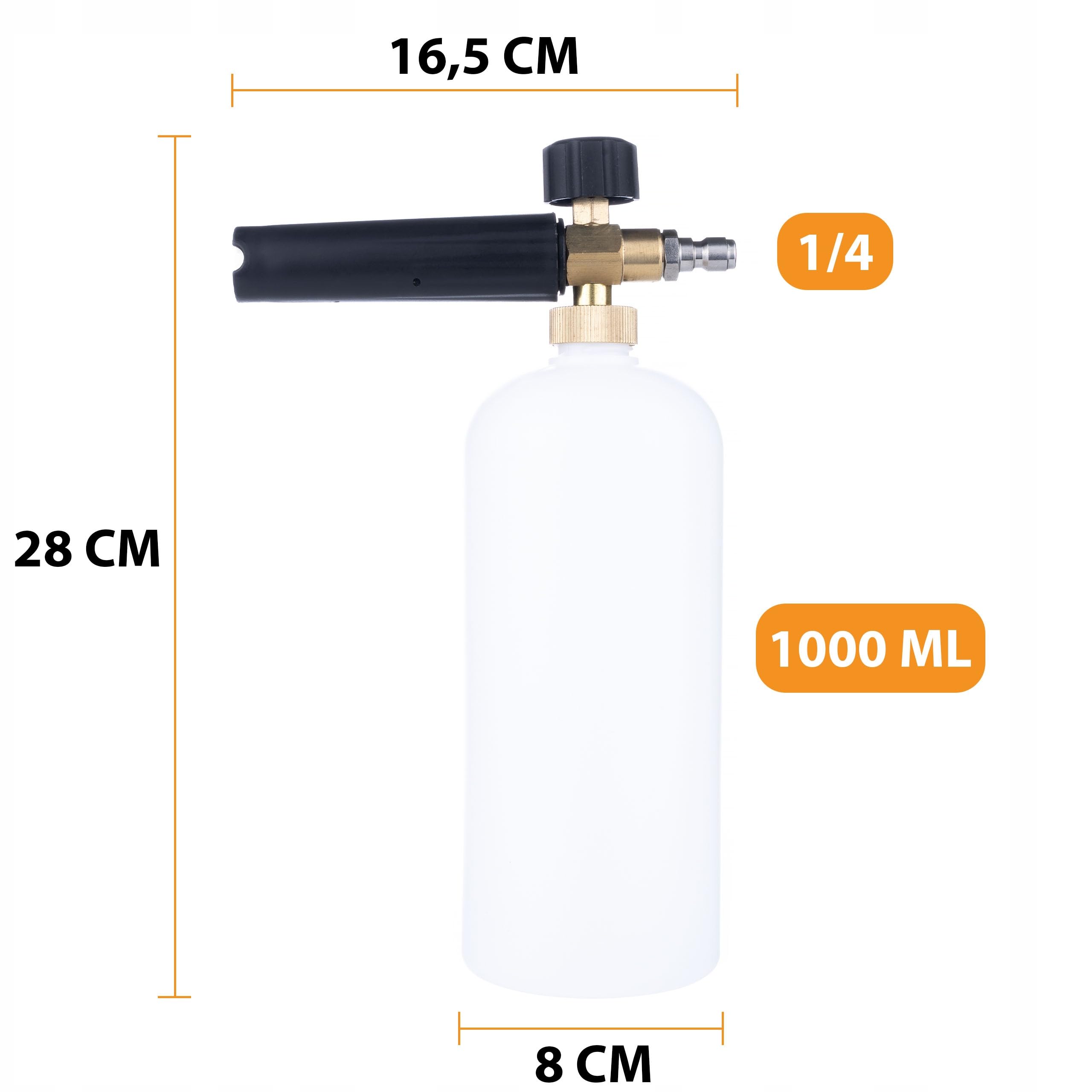 Rosfix Juego de pistolas de espuma 1000 ml compatible con Kärcher K2-K7
