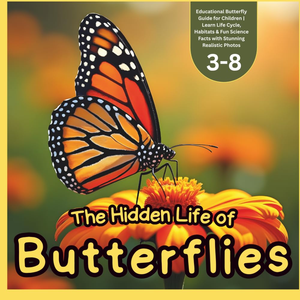 Butterflies Facts Book for Kids: 24 Amazing Butterfly Facts with Realistic Nature Images: Educational Butterfly Guide for Children | Learn Life Cycle, ... Science Facts with Stunning Realistic Photos