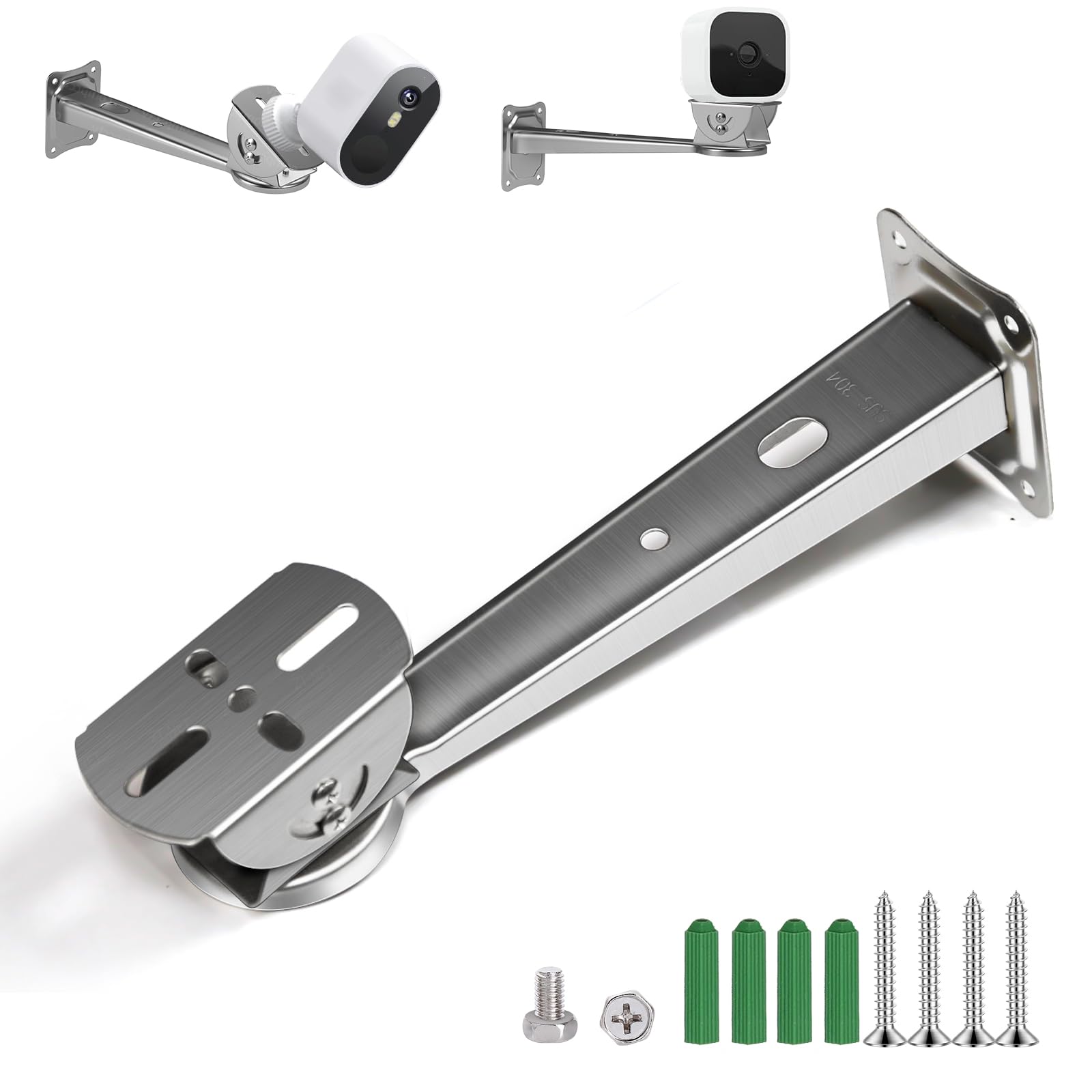 ZT-NET Stainless Steel Wall Mount Bracket for Eufy Solocam S220 – Adjustable Extension Arm for Security Cameras – Indoor & Outdoor Installation for Surveillance Systems