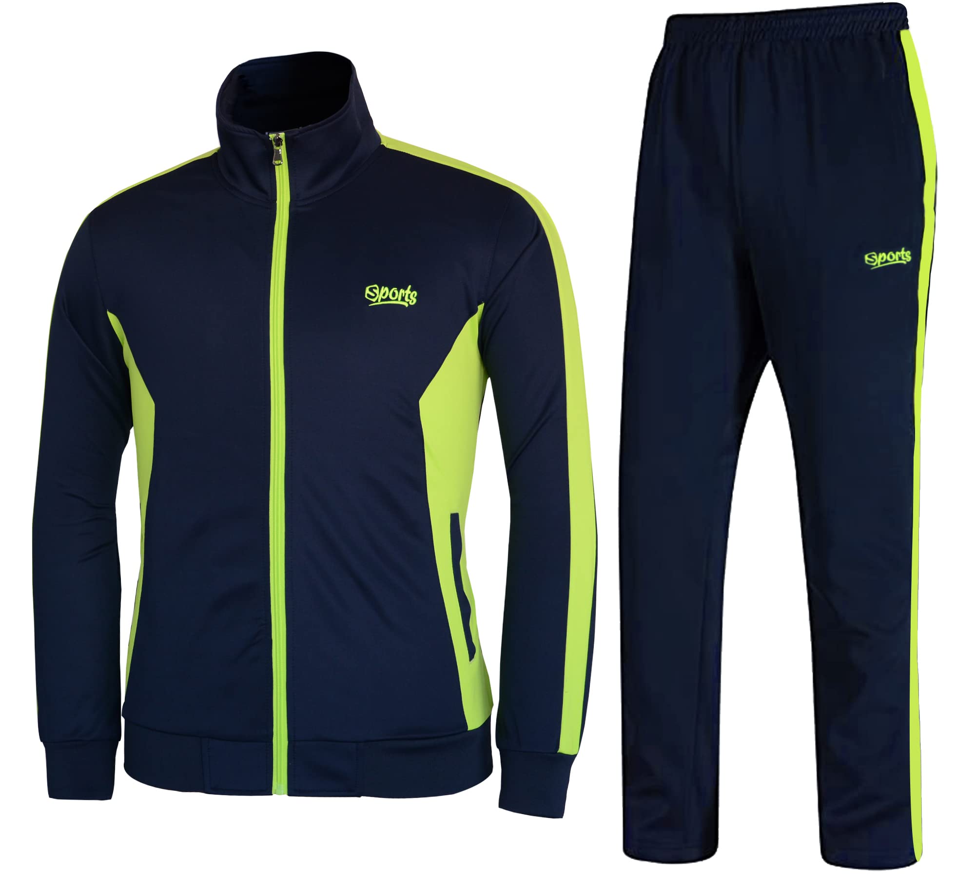 November's ChopinMen’s Tracksuits Set 2 Piece Full-Zip Jogging Athletic Workout Sweatsuits