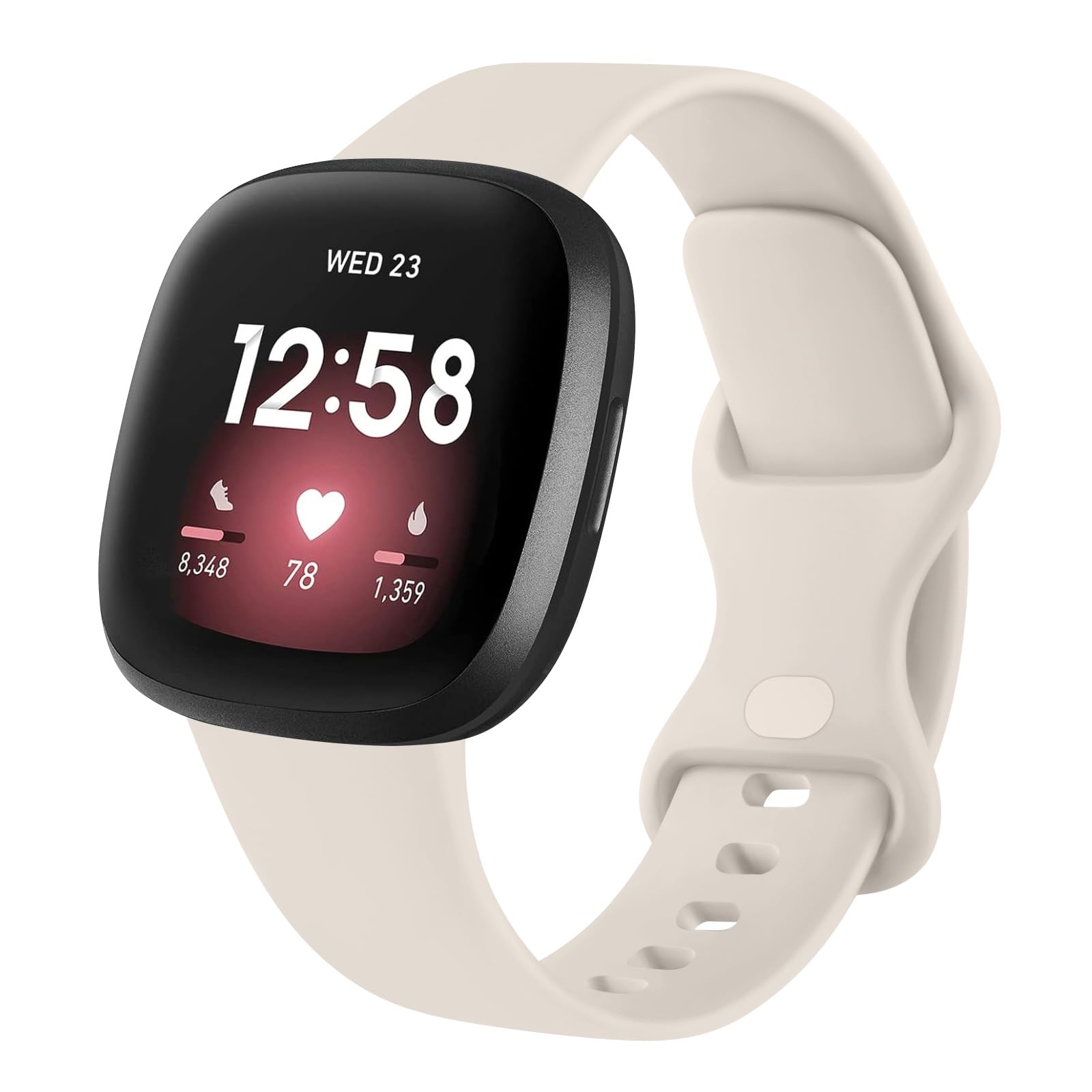 Meliya Soft Strap for Fitbit Versa 4 / Versa 3 / Sense 2 / Sense(Watch Not Included), Flexible Premium Elastomer TPU Adjustable Watch Straps, Sport Replacement Band for Women Men-image-26