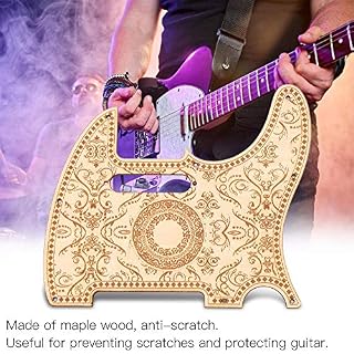 Dilwe Pickguard Guitare, Plaque en Bois d’érable Pickguard Vintage pièces de Rechange pour Guitare TL - Les Beatles, Paul McCartney, John Lennon, RIngo Starr, George Harrison Dilwe Pickguard Guitare, Plaque en Bois d'érable Pickguard Vintage pièces de Rechange pour Guitare TL – Image 3