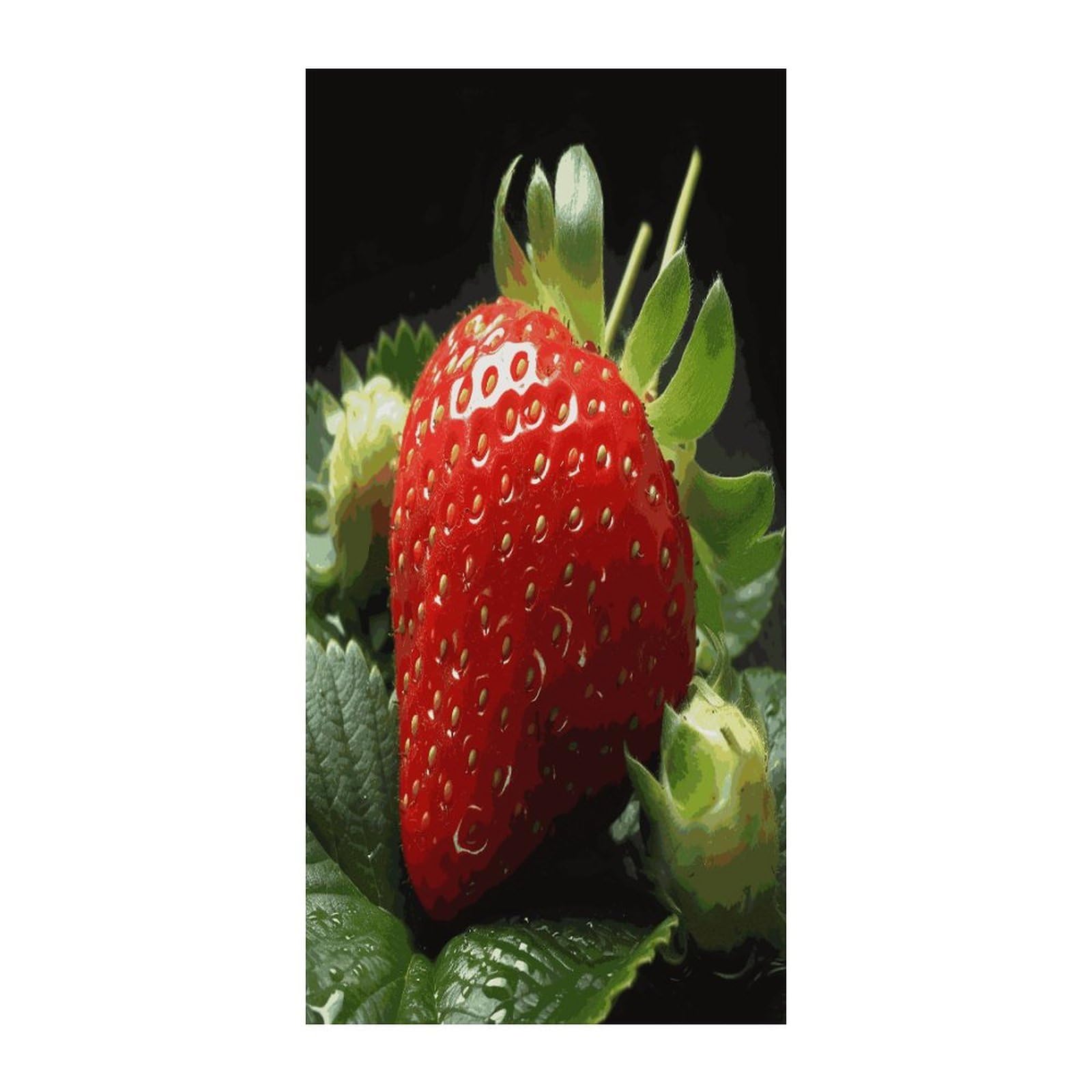 Fekiloot Style Fruit Strawberry Door Curtain Room Divider Curtains