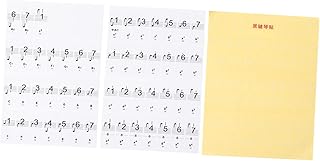 Milisten 2 Pcs Piano Keyboard Stickers Letters Stickers Black Label Removable Labels Piano Keyboard Label Piano Keyboard Decal Piano Stickers 61 Key Piano Keyboard Decals Piano Accessories