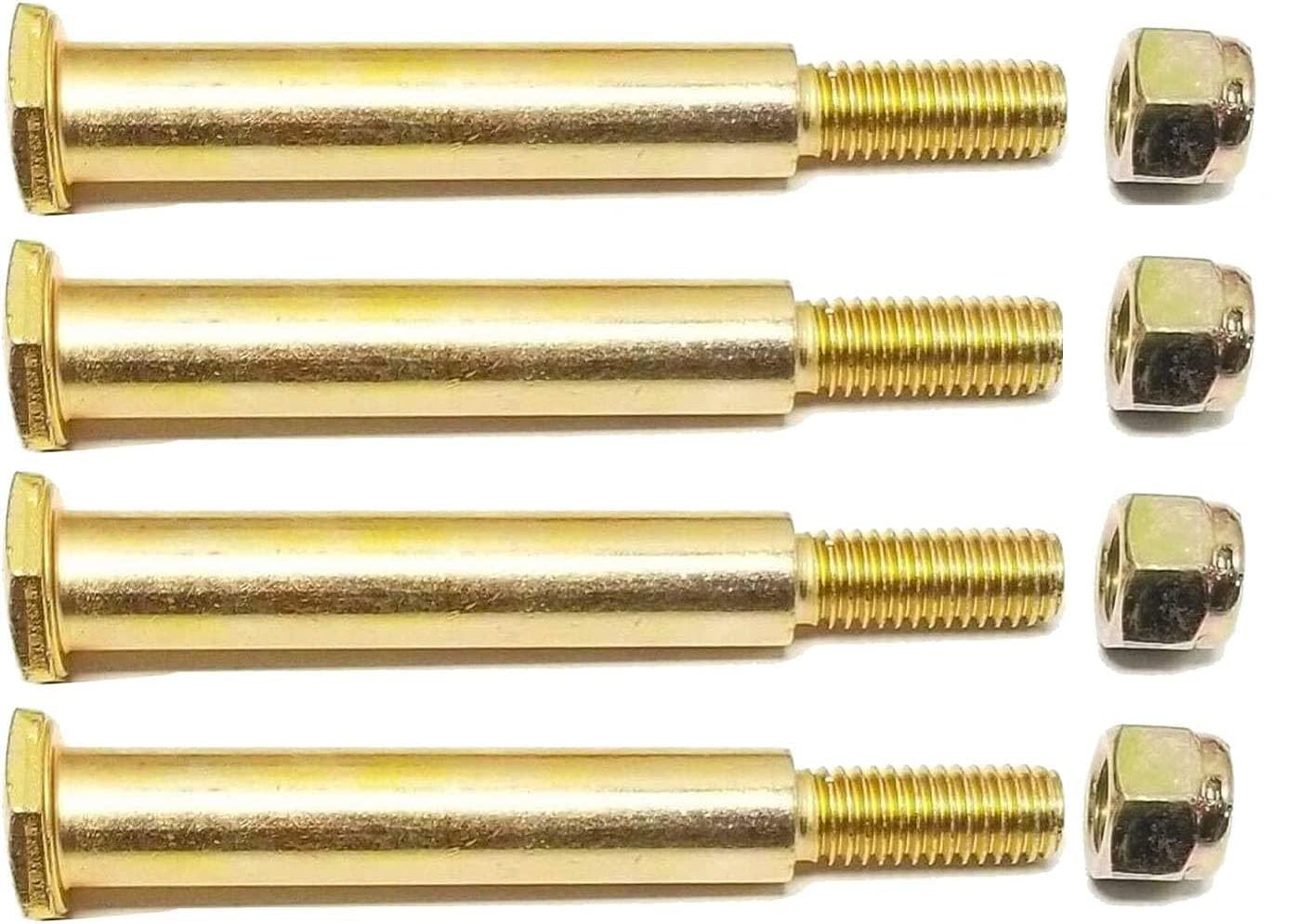 4 Pack Wheel Bolts and Lock Nuts 193406 Fits Cub Cadet Craftsman Husqvarna Replaces 532193406 193406 137644 184219 532137644 738-3056 938-3056