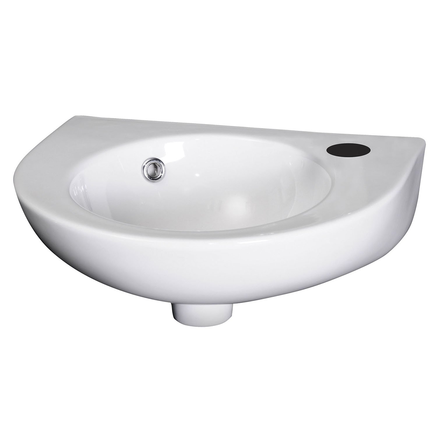 nuie Melbourne 450mm Wall Hung Basin - White - 1 Tap Hole