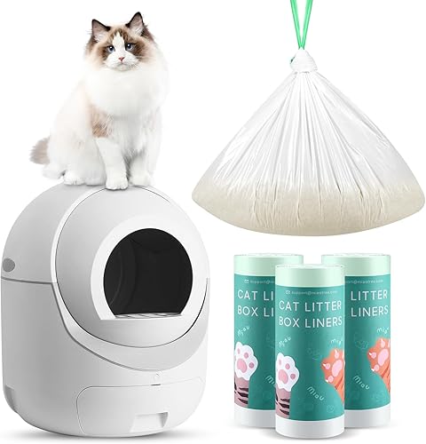 Miniatura 1 de 60 bolsas de arena autolimpiantes, con cordón, bolsas de basura resistentes para arena para gatos, bolsas de basura de repuesto para caja de arena