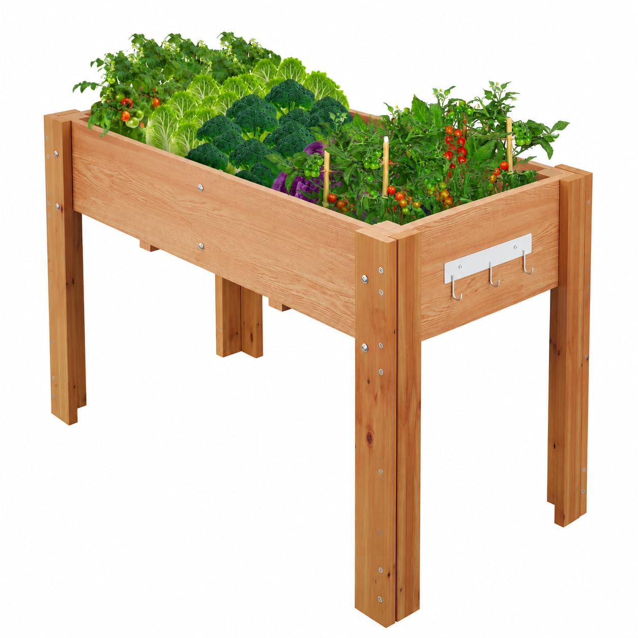 Garvee Elevated Wooden Raised Garden Bed Planter Box with Legs