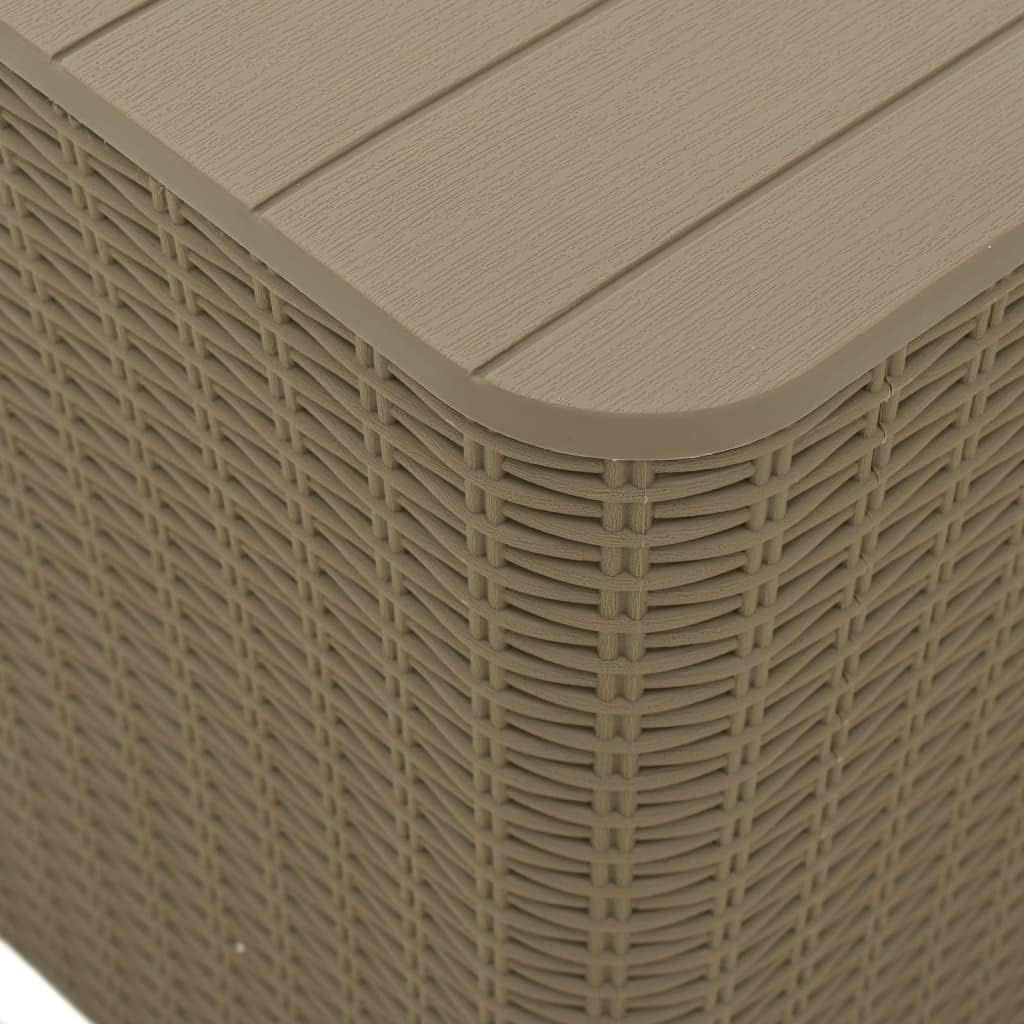 Patio Table ,Garden Tables,Party Tables,Outdoor Dining Tables,Snack Tables,Display Tables,Reading Table,Game Tables,for Balcony,Terrace,Dining Room,with Removable Lid Light Brown Polypropylene