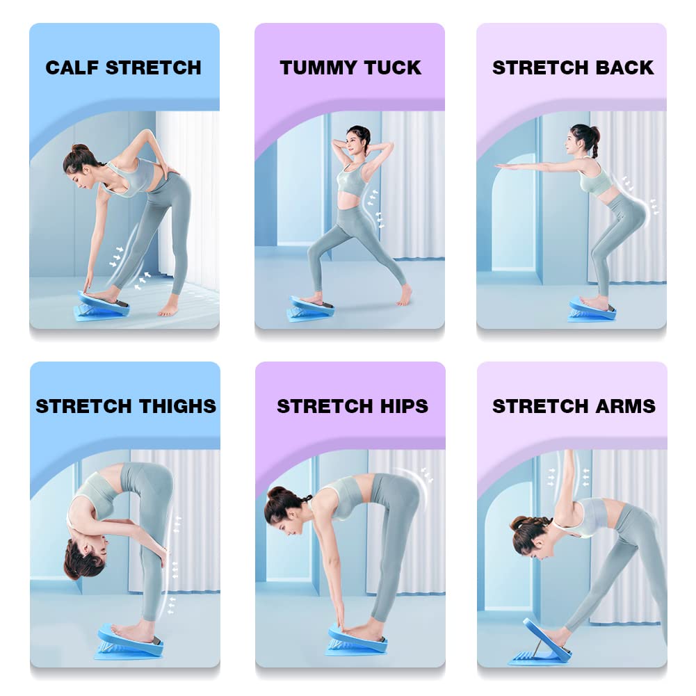 Tavola di Stretching Regolabile,Tavola di Equilibrio Professionale,Tavola di Dsercizio Inclinata per Lo Stretching di Polpacci Stretti o Fascite Plantare Regolabile in 9 Livelli,Ridurre la Fatica