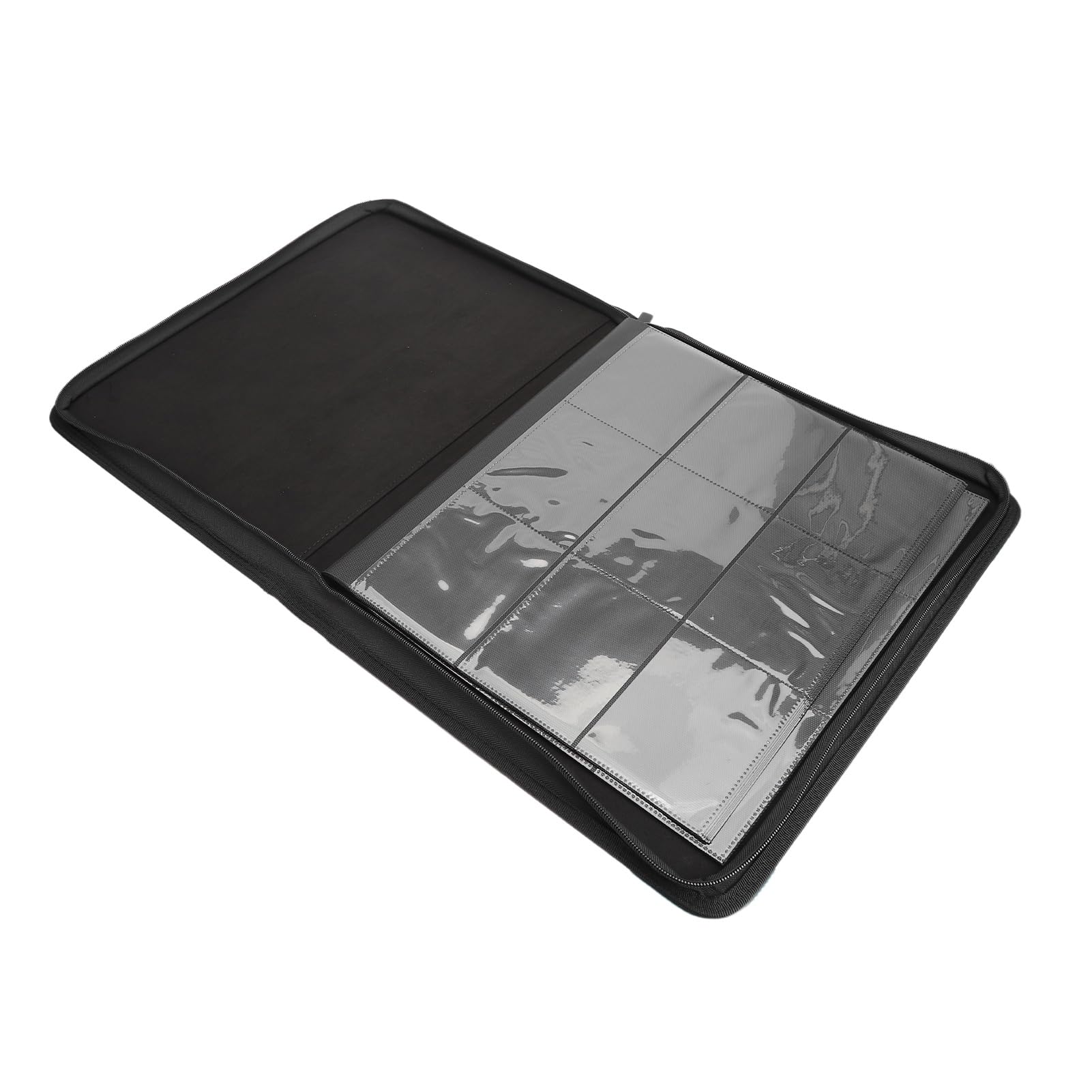 Carpeta de Tarjetas Comerciales Libro de Almacenamiento de 216 Bolsillos de Cuero PU Premium con Cierre de Cremallera Fundas de PP para Coleccionistas de Tarjetas Deportiva