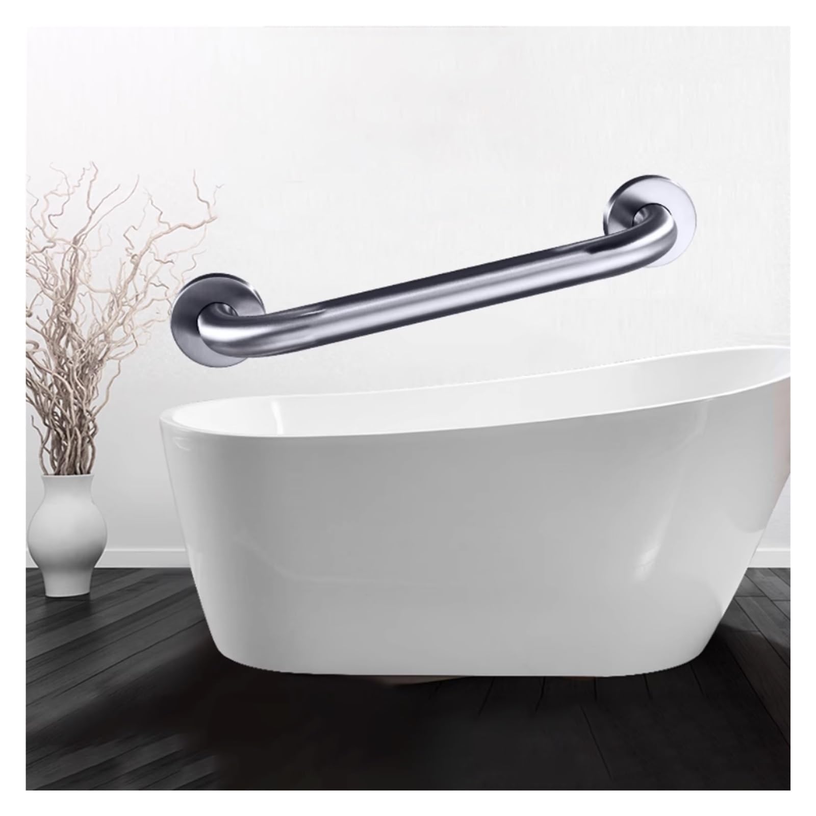 Barra di sostegno per doccia da 120 cm, antiscivolo, per anziani, disabili e anziani, bracciolo di sicurezza per vasca da bagno, equilibrio e prevenzione degli infortuni