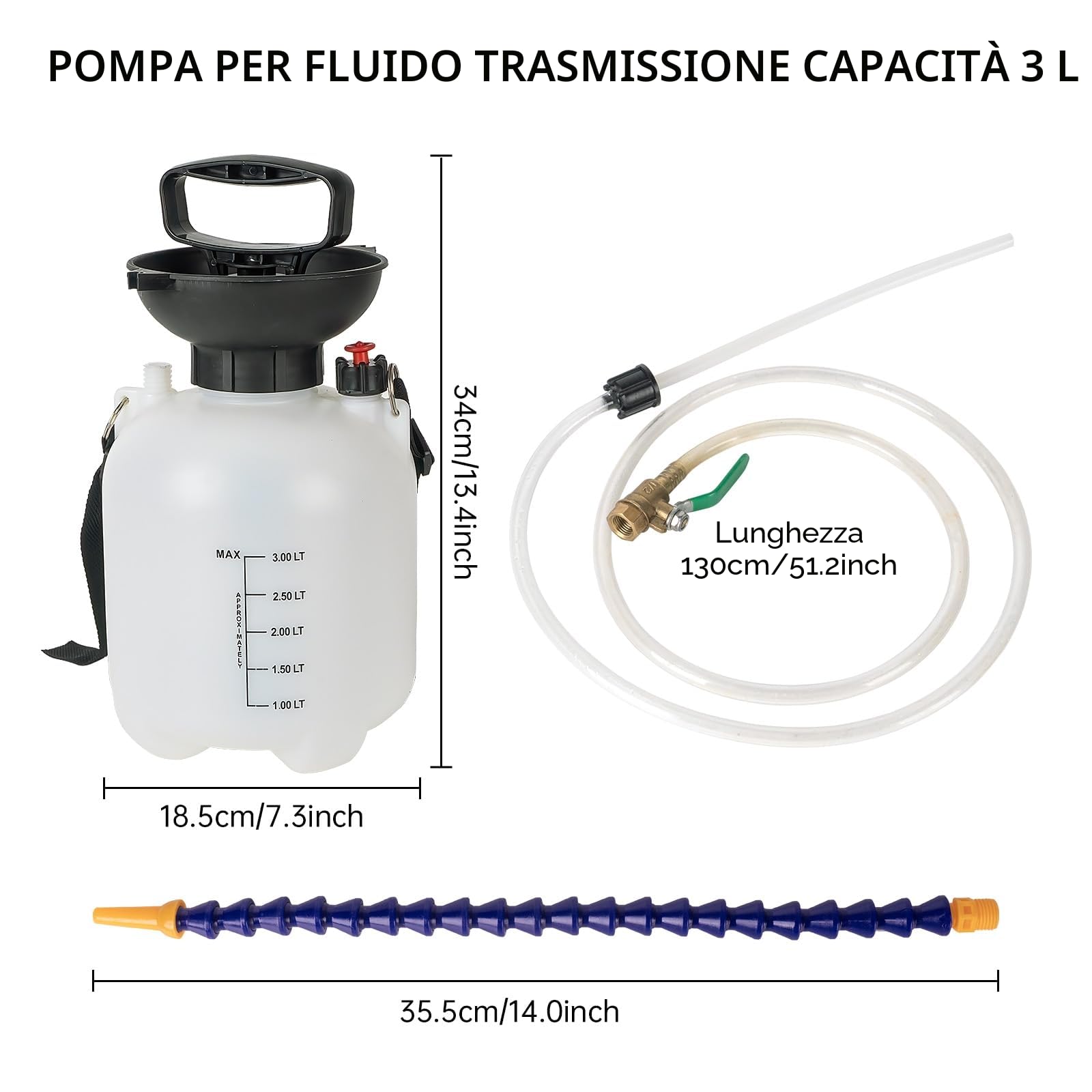Pompa per Olio Cambio 3L, Riempimento dell'Olio del Cambio, Riempimento Olio Cambio, Pompa per Olio Cambio Compatibile