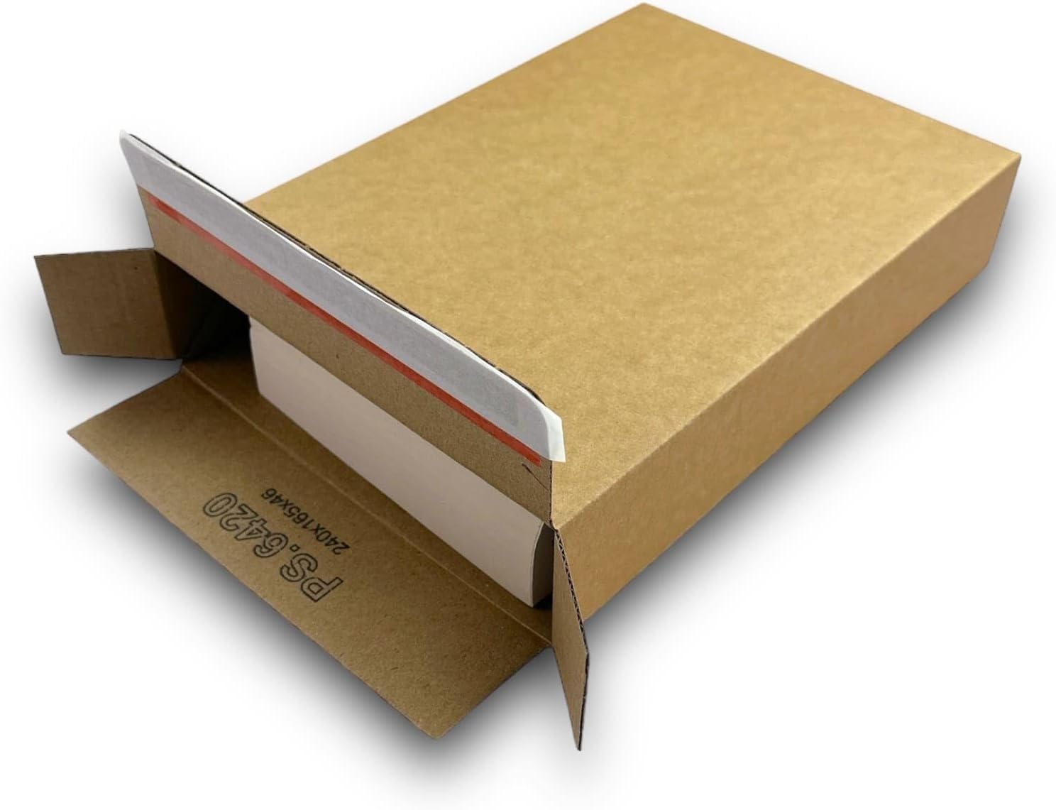 100 Stück Versandboxen aus Wellpappe 350x250x80mm selbstklebend – Versandkartons/Versandschachteln stabil & flach – Faltkartons für DHL Kleinpaket
