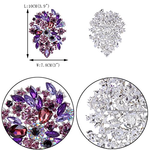 Image of EVER FAITH Women's Austrian Crystal Vintage Style Flower Leaf Cluster Brooch Pendant