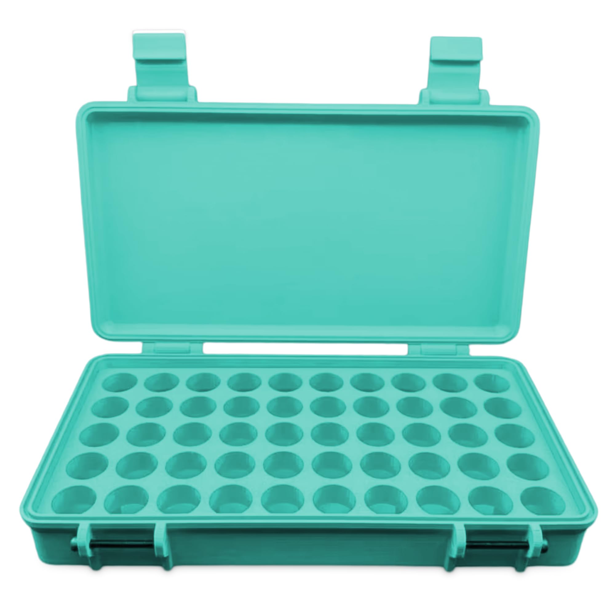 Planitia Corp. 3D Printed Vial Storage Case - Waterproof 3ml Vial Storage Case with 50 Slots - Freezer Safe Hard Shell Essential Oil Carrying Case for Home, Cold Storage, Travel