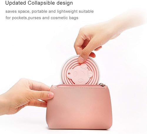 Miniatura 3 de YAPROMO Taza de viaje plegable  Tazas de agua plegables de silicona con tapas  Tazas reutilizables para beber  Vasos de picnic  Vasos telescópicos