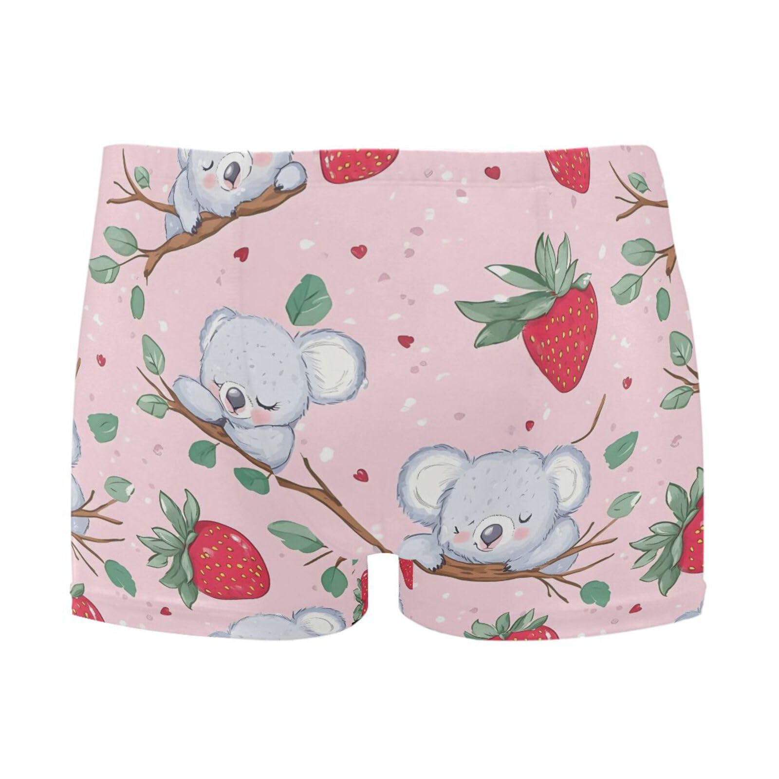 UMIRIKO Cute Koala Strawberry Mens Swim Trunks Swimwear Bathing Suit Swim Brief Square Leg Board Short S-3XL 202b8264