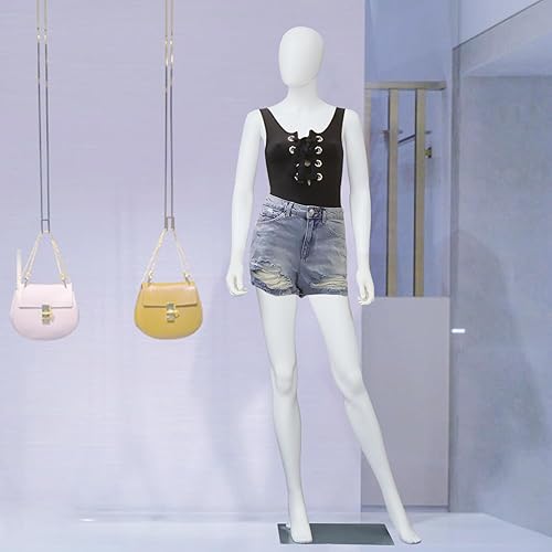 Miniatura 2 de Kinfant Maniquí de cuerpo completo para mujer, soporte de maniquí desmontable de 6 pies con base de metal, modelo de vestido ajustable para tienda