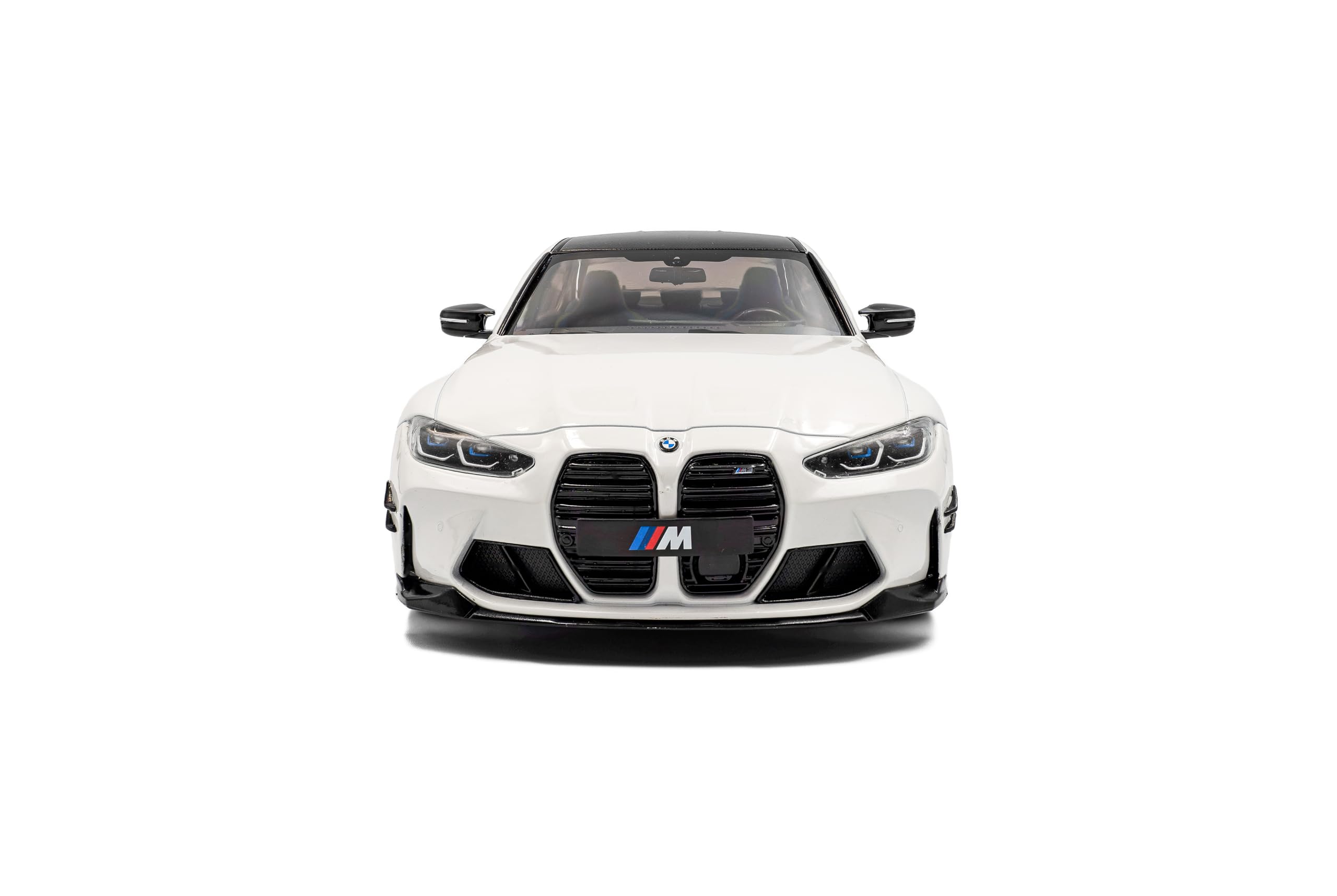 Solido BMW M3 (G80) - Berline Sport avec Double cardioïde, Accents Noirs, Jantes Bronze, détails aérodynamiques, Voiture Miniature Diecast, Blanc Alpin uni, 1:18
