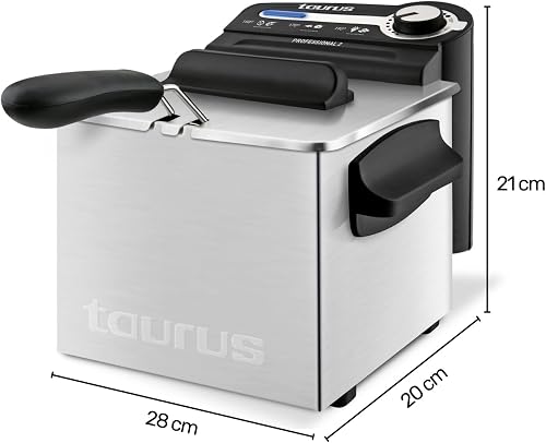 Taurus - Professional 2 Plus Fryer | 2L Capacity | 1700W Power | Oil Filter System | Submersible Resistance | Adjustable Temperature | Removable | Stainless Steel Housing - 7
