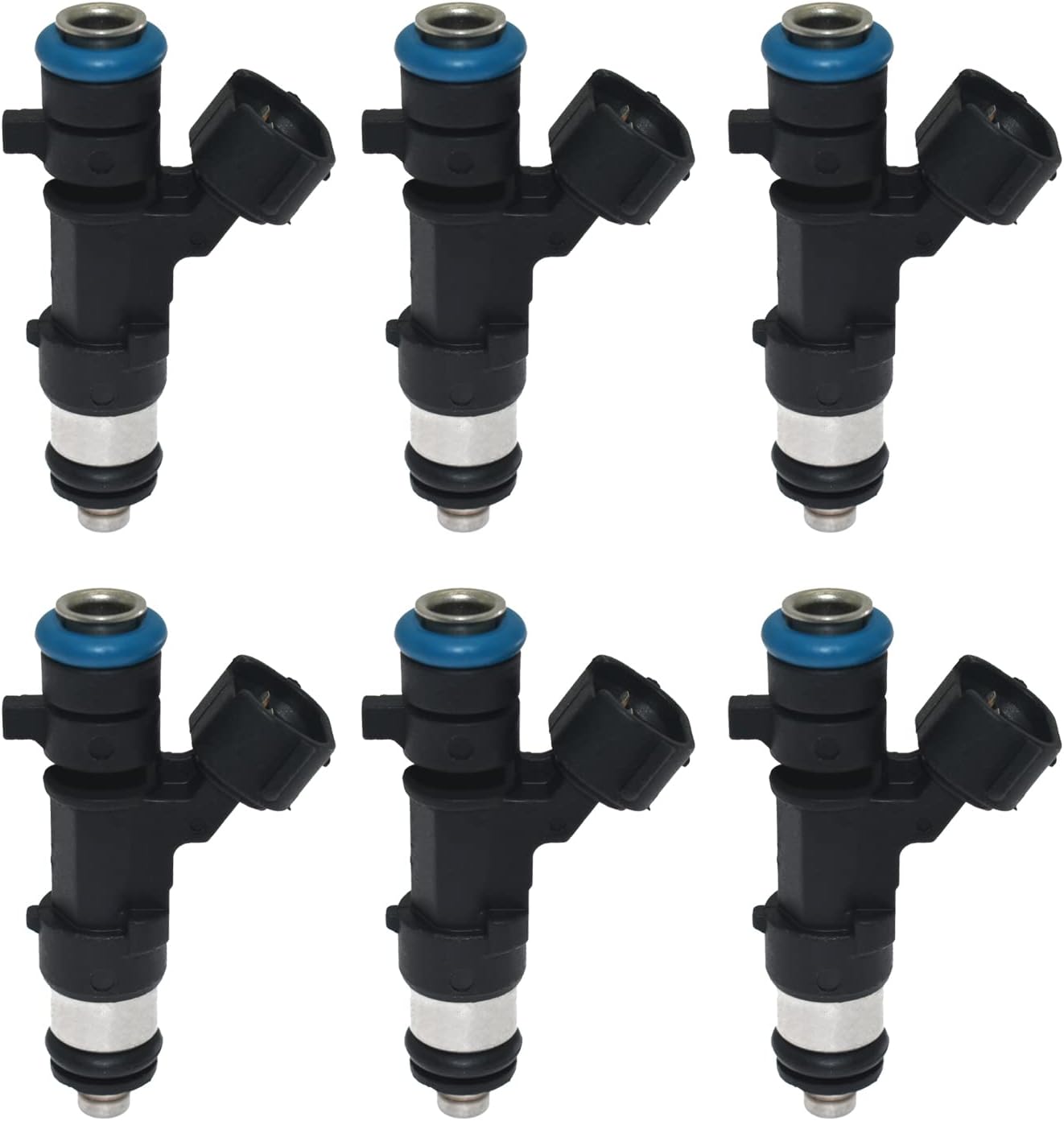 Fuel Injector 6PCS 16600-CD700 0280158042 Compatible with Infiniti FX G M 35 Nissan 350Z Murano 3.L V6