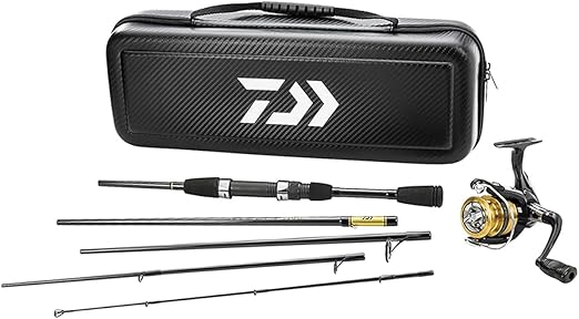 Daiwa CC20F635ML Carbon Case Travel Pre-Mounted Freshwater Spinning Combo, Multi, One Size