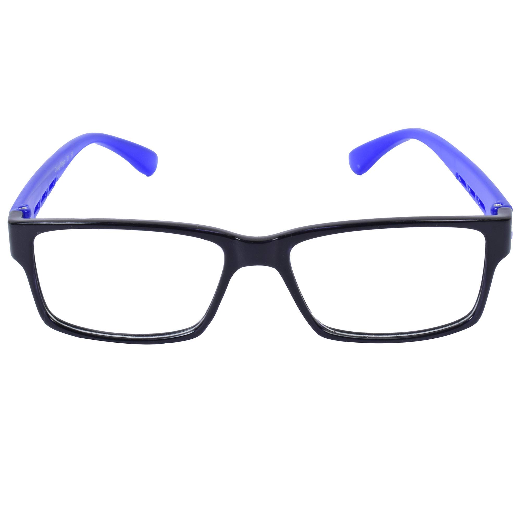 Daiwik Premium Anti-glare Bluecut Spectacles Zero Power for Eye Protection from Computer Laptop Mobile Eyeglasses (Colour May Vary) (Teenager Black Blue)