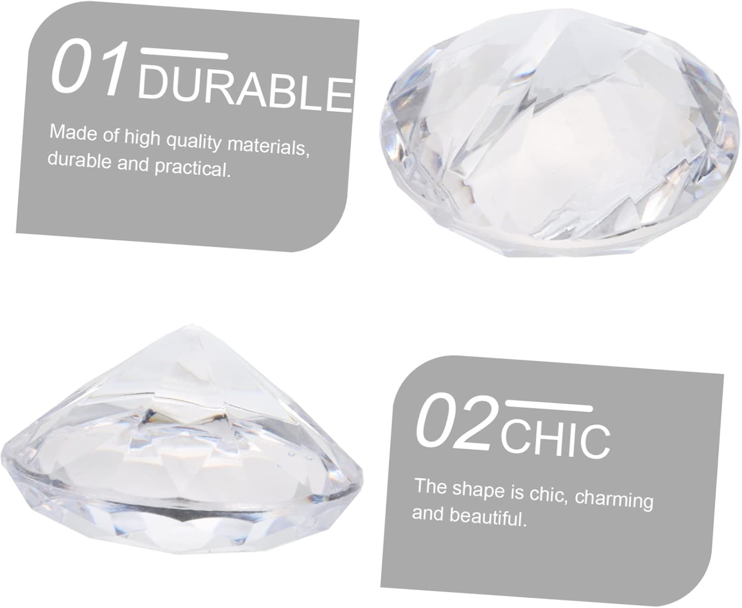 48個 ダイヤモンド 名刺ホルダー ウェディング デコレーション 安定した写真クリップ オフィス メモクリップ デスクトッパー オフ