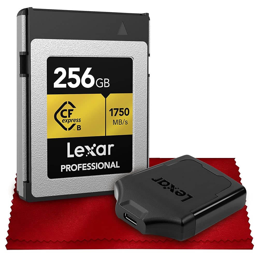 Lexar 256GB Professional CFexpress Type-B Memory Card and USB 3.1 Reader Perfect for Photographers, Documentarians