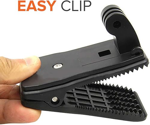 Miniatura 8 de MiPremium Soporte de clip para correa de mochila para GoPro Hero 10, 9, 8, 7, 6, 5, 4, 3+, 2 sesiones, negro, plateado, XIAOYI 4K, SJCAM Yi, cámara