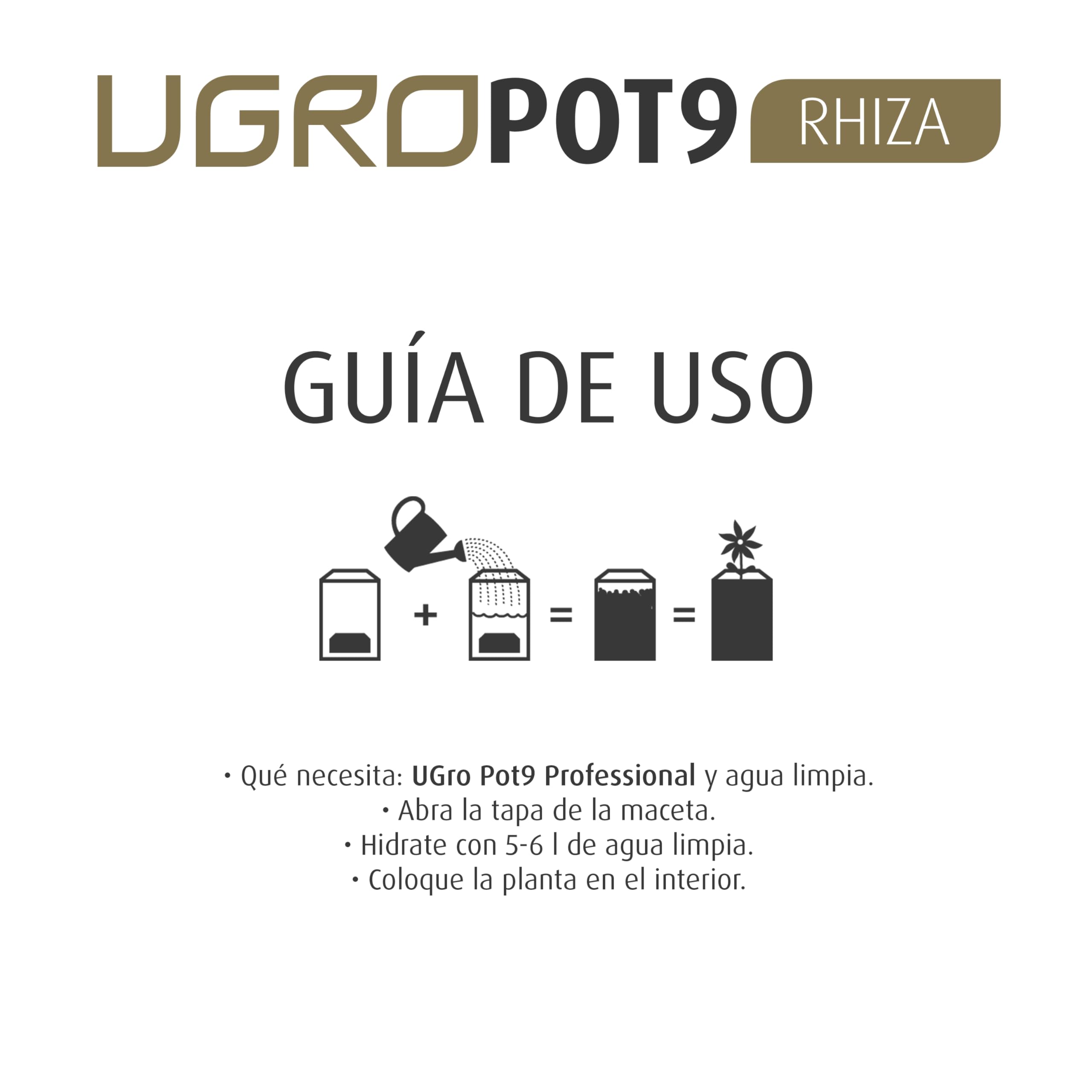 Kokosfaserziegel Anzuchtsubstrat U-Gro Pot9 Rhiza (900g-9L)
