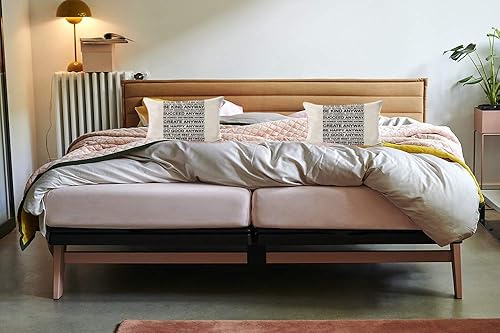 Miniatura 7 de Swono Funda de almohada rústica con silueta de alce, arpillera de algodón y lino, funda de almohada rectangular decorativa para sofá y cama, 12 x 20