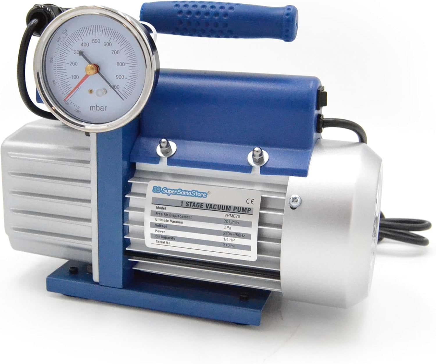 Value - pompe vide monobloc 70 l/min avec lectrovanne et vacuomtre