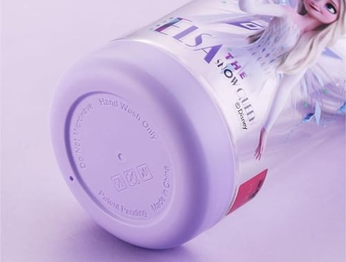 Miniatura 7 de Frozen Elsa Botella De Agua Doble Cubiertas Con Pajita Y Correa 17.6 fl oz - Púrpura