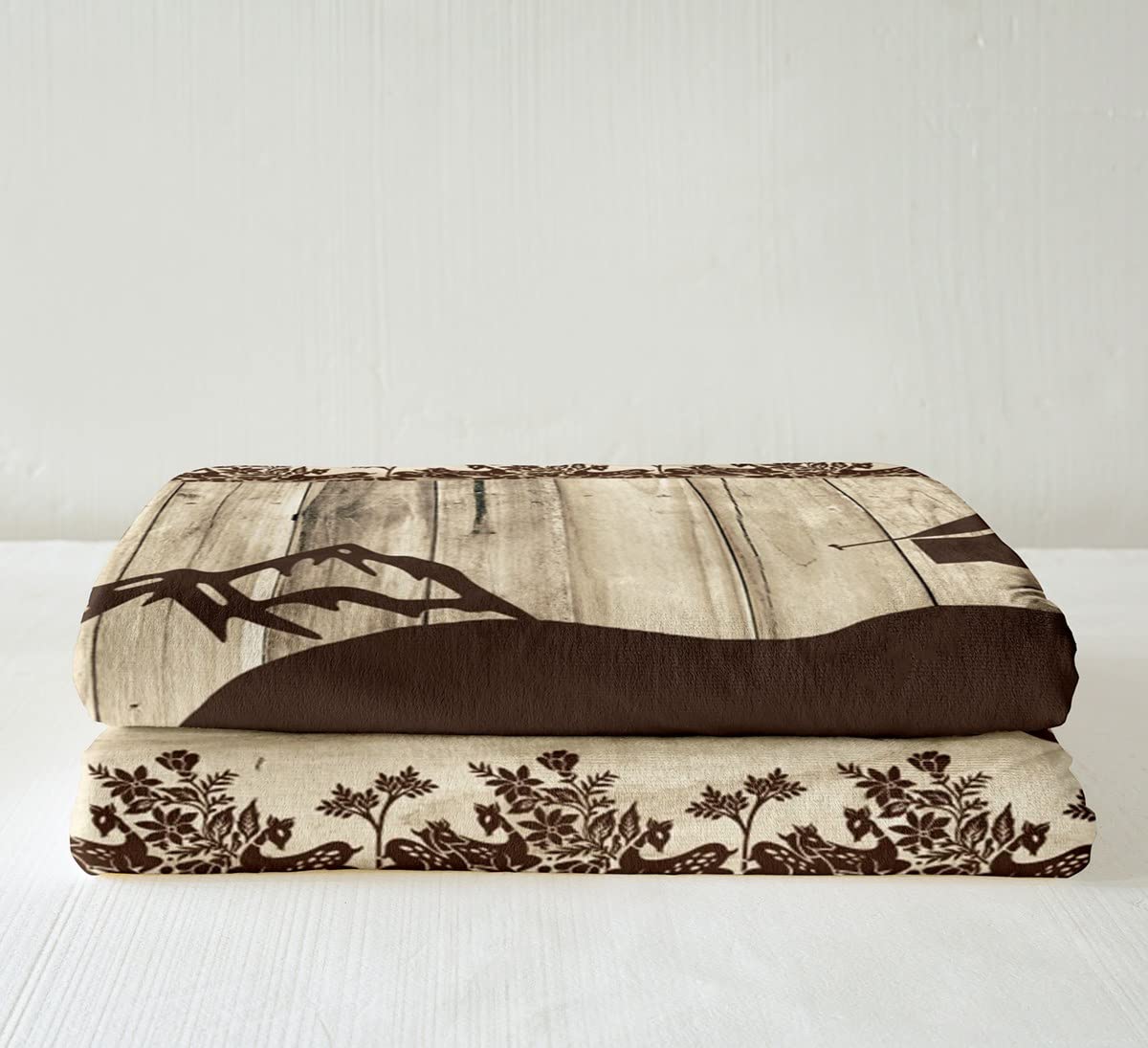 Orso campeggio Sherpa coperta coperta da caccia e campeggio in pile per bambini, ragazzi, ragazze, camper, coperta in stile rustico, per divano letto, queen 200 x 200 cm