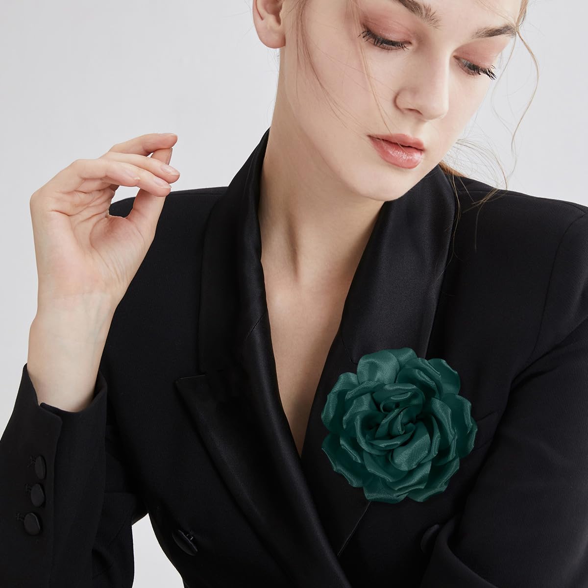 Pince à Cheveux Fleur Mousseline De Soie Rose - Accessoire Mariage Et Fête - 8 Cm