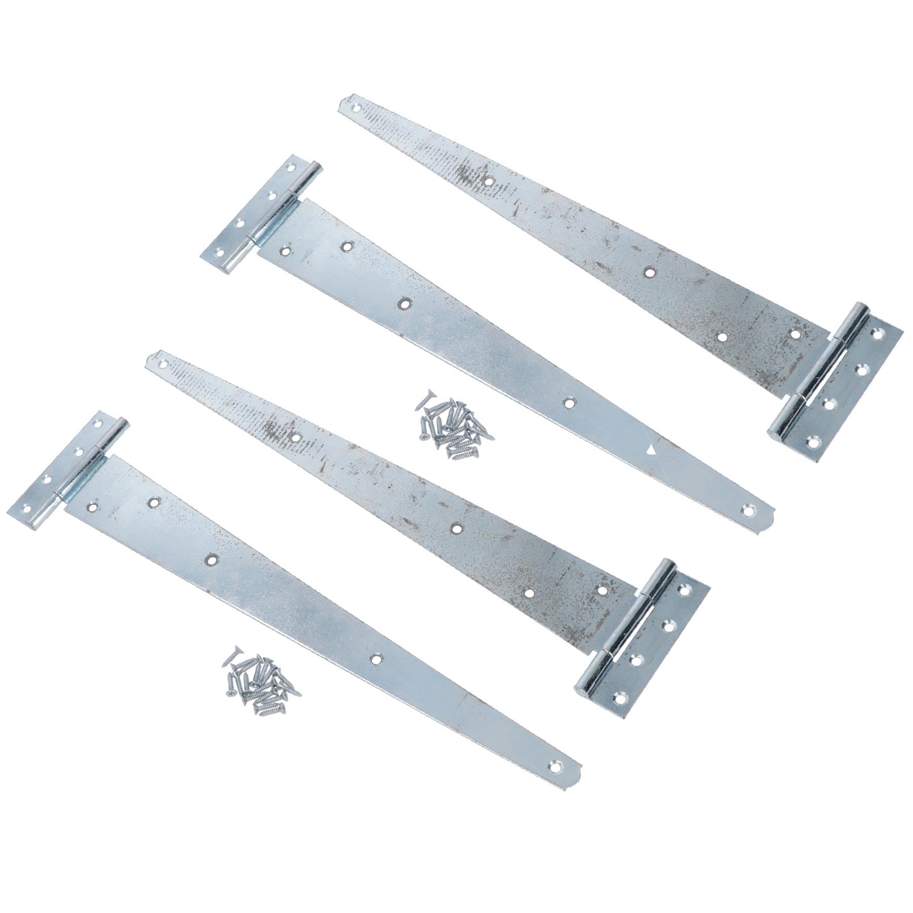 18in / 450mm Heavy Duty T Tee Hinges for Shed + Garden Gates Zinc Plated 4pc