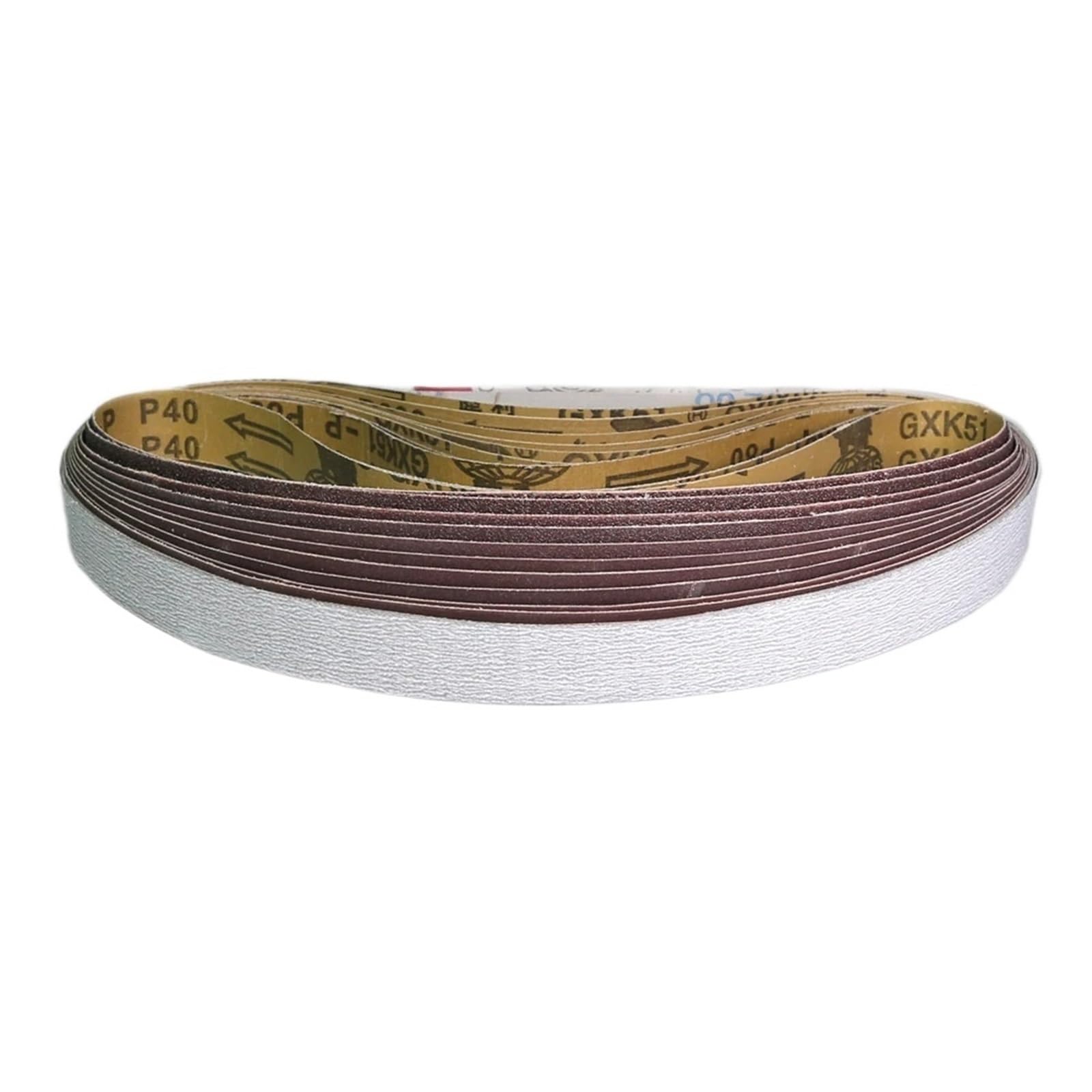 10 nastri abrasivi in ossido di alluminio, 762 x 25 mm, per levigatrice a nastro, lavorazione del legno e lucidatura dei metalli (P800)