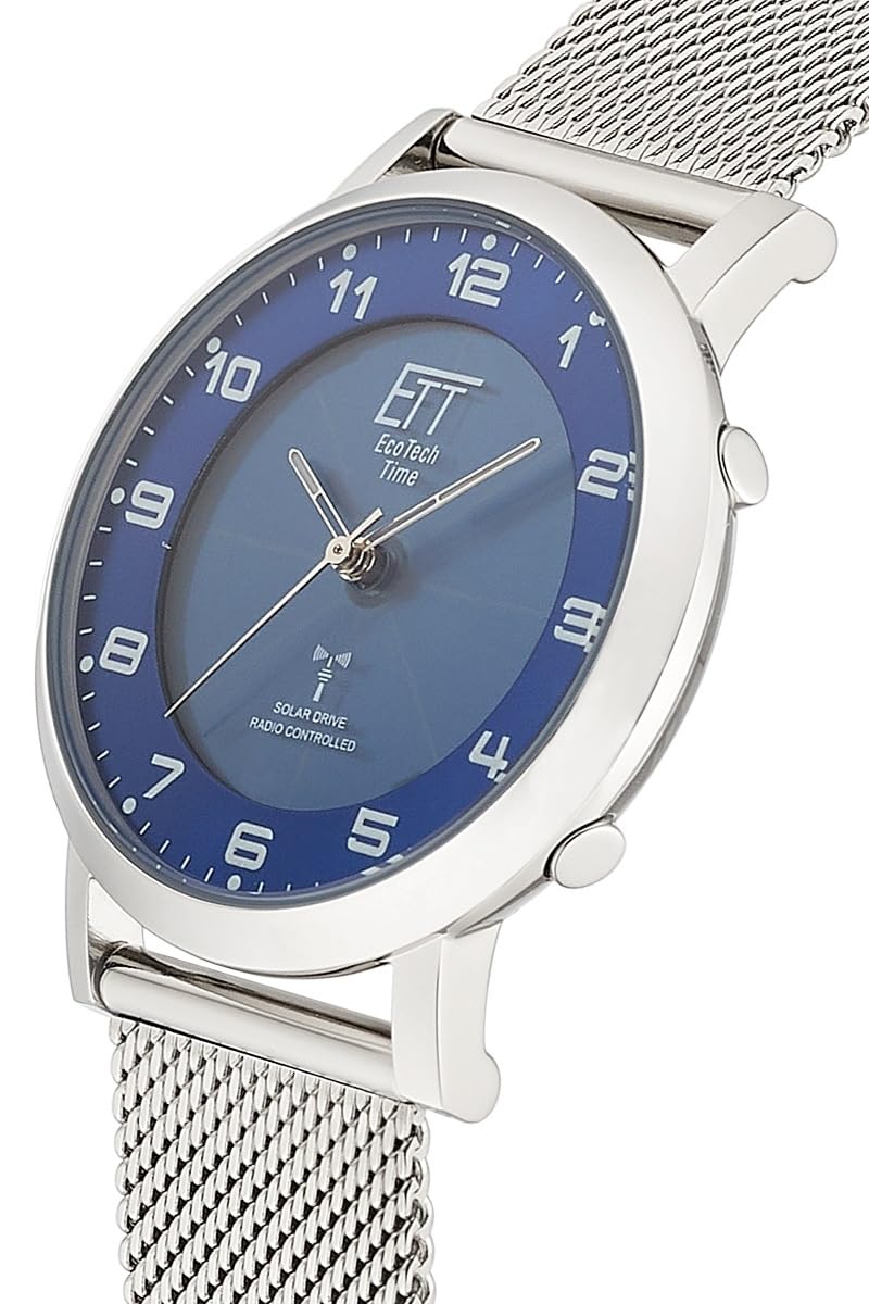 ETT Eco Tech Time Funk Solar Damen Uhr Analog mit Edelstahl,Leder Armband ELS-11617-32MS
