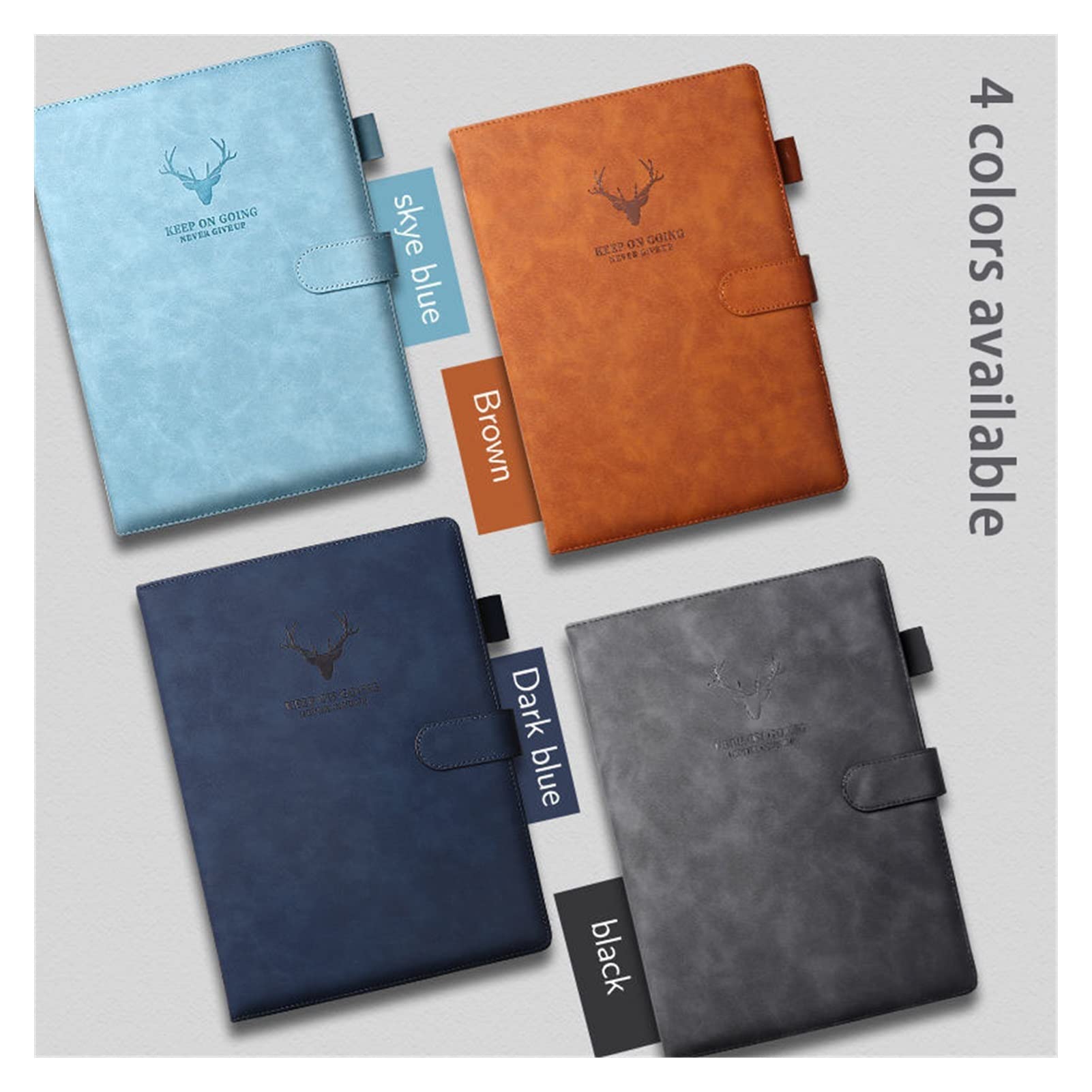 A4 Notebook Ultra-Dicke Verdickte Notizblock Business Weiche Lederarbeitsbesprechung Rekordbuch Buch Bürher Skizzenbuch Studenten Süß (Color : Deep Sea Blue A4)