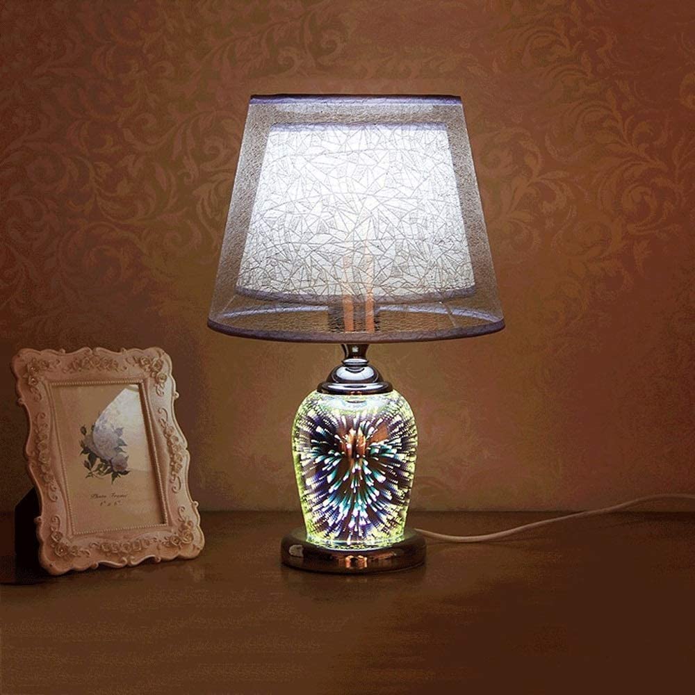 Lámpara decorativa para hogar con luz de cristal y efectos visuales en 3D 7