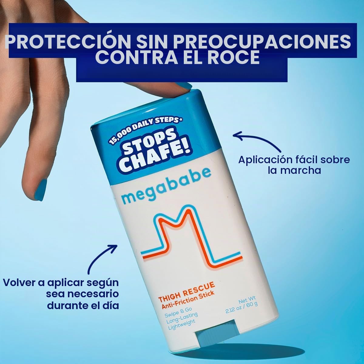MegaBabe Stick para Rescate de Muslos con Aloe, Pomegranato y Aceite de Uva