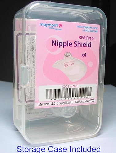 Miniatura 2 de Maymom Protector de pezón (pequeño/extrapequeño), 4 piezas en estuche de almacenamiento reutilizable (versión más gruesa)